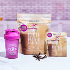 CLICK Coffee Protein Powder, 10 Single-Serve Packets, Vanilla Latte Flavor