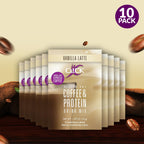 CLICK Coffee Protein Powder, 10 Single-Serve Packets, Vanilla Latte Flavor