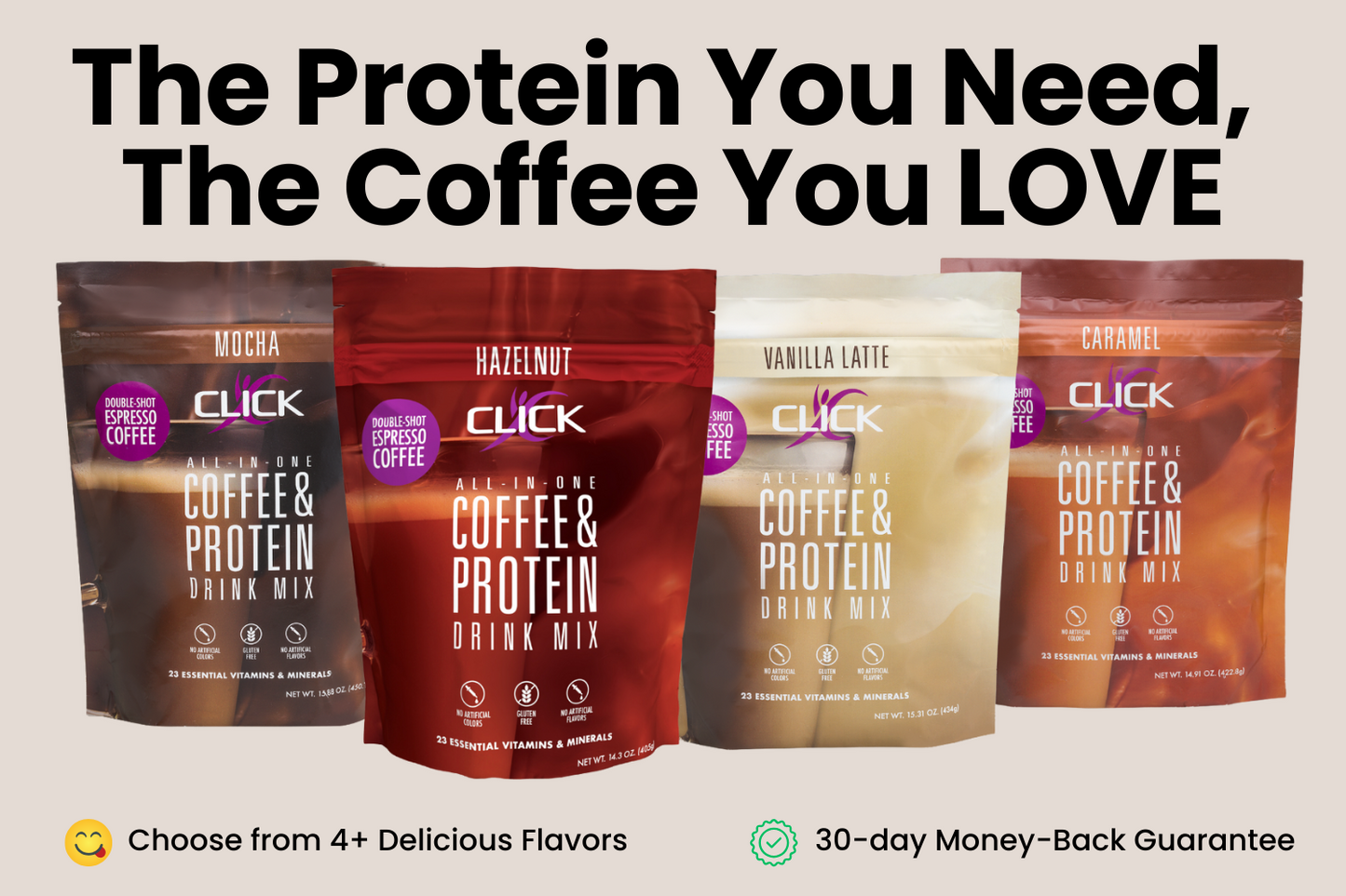 CLICK Coffee Protein Powder Meal Replacement - Special Offer