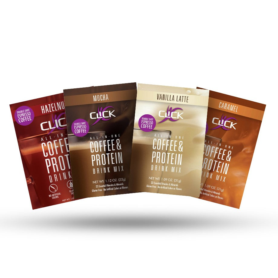 CLICK Coffee Protein 4 Packet Sampler