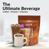 CLICK Coffee Protein Powder, 10 Single-Serve Packets, Caramel Flavor