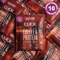 CLICK Coffee Protein Powder, 10 Single-Serve Packets, Hazelnut Flavor